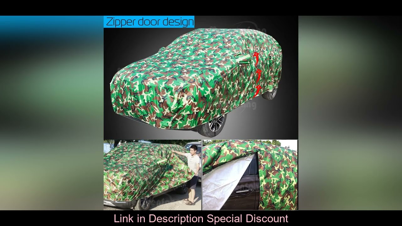 Camouflage Full Car Cover Outdoor Anti-UV Sun Shade Snow Rain Wind Resistant Waterproof Auto Cover