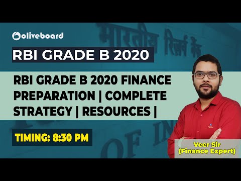 RBI Grade B 2020 Finance Preparation | Complete Strategy | Resources | Veer Sir