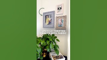Upcycle Thrifted Picture Frames With Fabric! 🖼️ #diy #upcycling #thriftflip