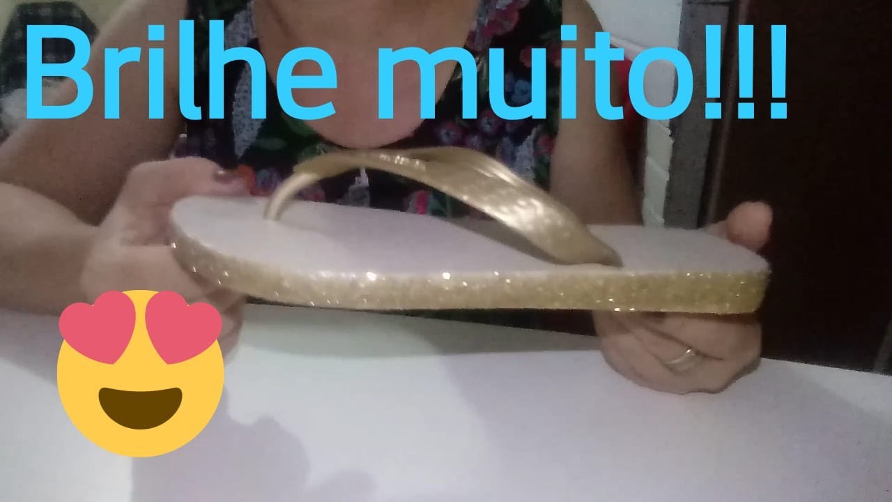 Como colar glitter na lateral do chinelo