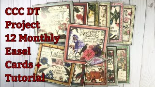 CCC DT project share | 12 Easel Cards + Tutorial | Country Craft Creations | Remember the Time