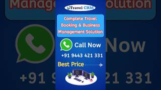 Best Travel CRM Software for Travel Agencies | B2B B2C Travel Portal Solution |Flight Booking System