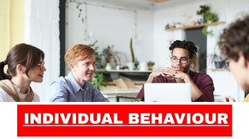 SUBJECT - ORGANIZATIONAL BEHAVIOR,TOPIC - INDIVIDUAL BEHAVIOUR