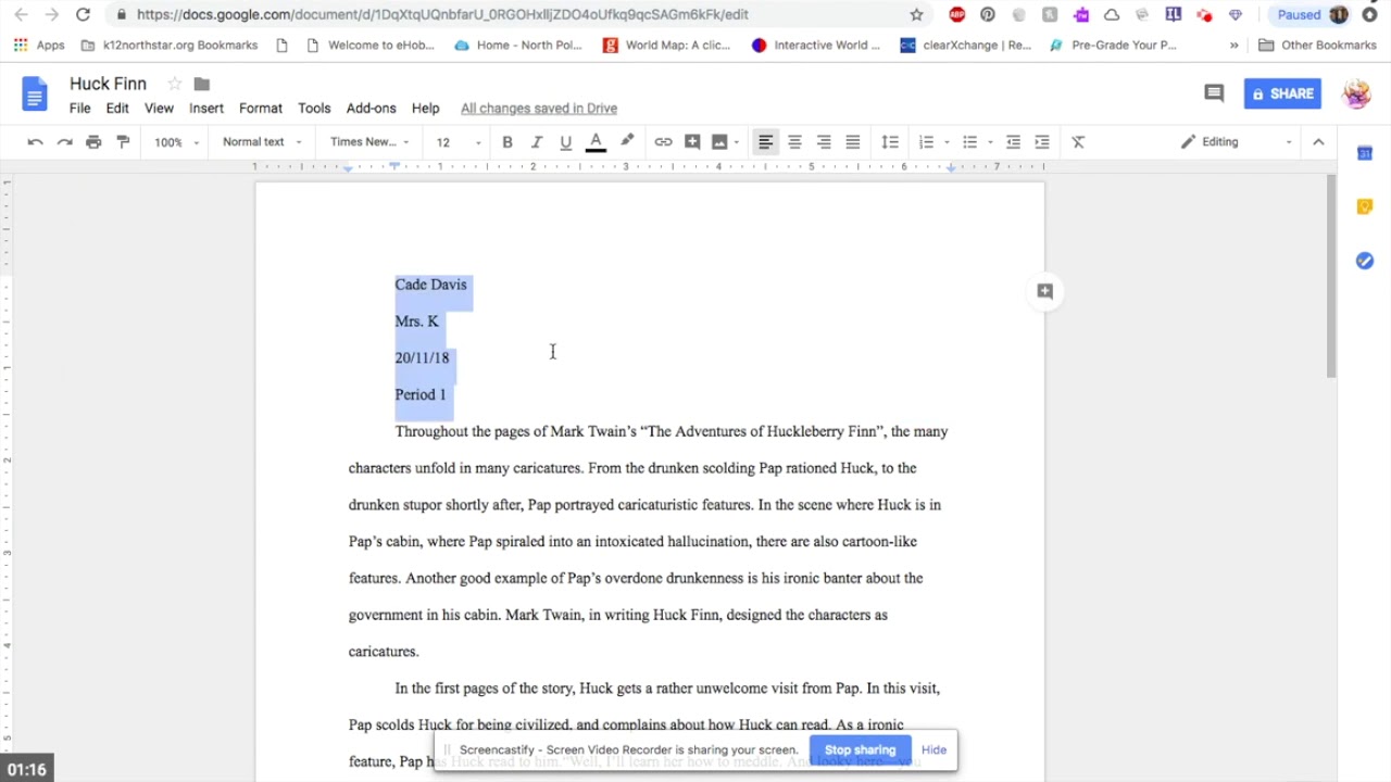 google doc essay template