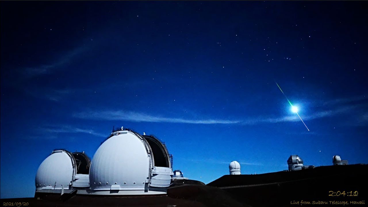 マウナケア ハワイ・マウナケア上空の火球 2021年9月20日 - YouTube