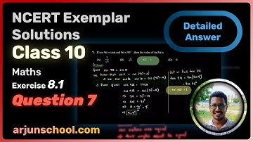 Class 10 Maths Exercise 8.1 Question 7 | Introduction to Trigonometry | NCERT Exemplar