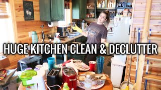 🏠EXTREME KITCHEN CLEAN & DECLUTTER + Satisfying Before & After | Declutter Breakthrough | Cabin pt1