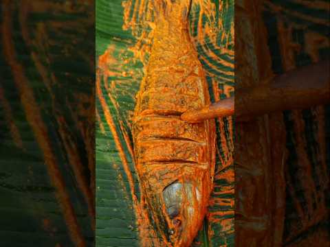 Rohu Fish Grilled Over Fire Shorts Asmr Cooking Fish 