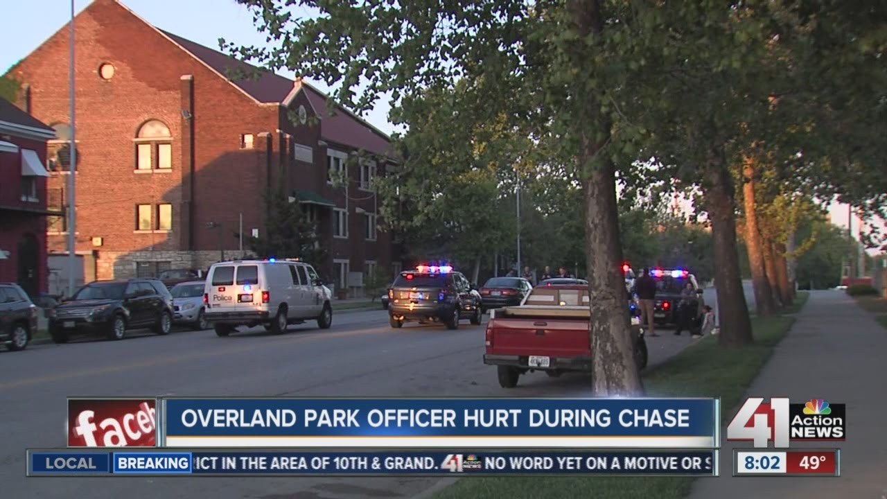 Suspect escapes after Overland Park police chase - YouTube