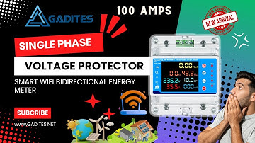 Gadites WiFi Smart Energy Meter | Bidirectional, Voltage & Overcurrent Protection, Timer Switch More