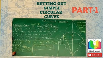SETTING OUT SIMPLE CIRCULAR CURVE (Part-1) LINEAR METHOD