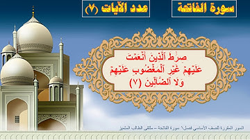 سورة الفاتحة للصف الأول الأساسي