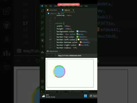 how to make rotate circle video with html css