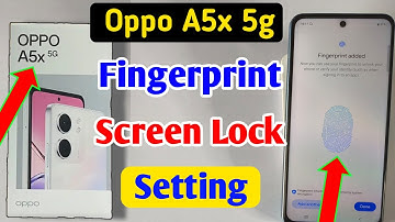 Oppo a5x 5g fingerprint screen lock | fingerprint lock setting in Oppo a5x 5g | Oppo pattern lock
