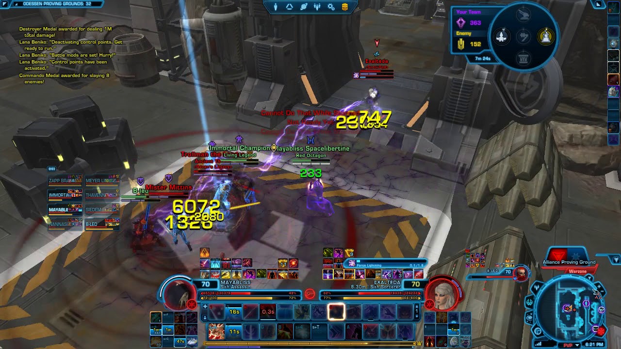 SWTOR PVP level 70 Hatred Assassin (with Bliss commentary) YouTube