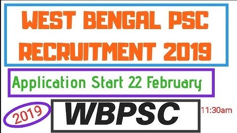 PSC CLERKSHIP RECRUITMRNT 2019 | WBPSC Clerk | WEST BENGAL PSC APPLICATION FROM