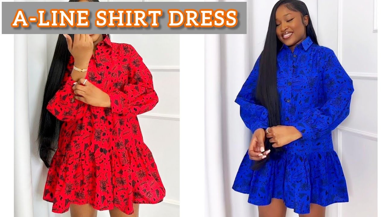 A-Line Shirt Dress Tutorial: Cutting & Sewing, Collar & Cuff Sleeves