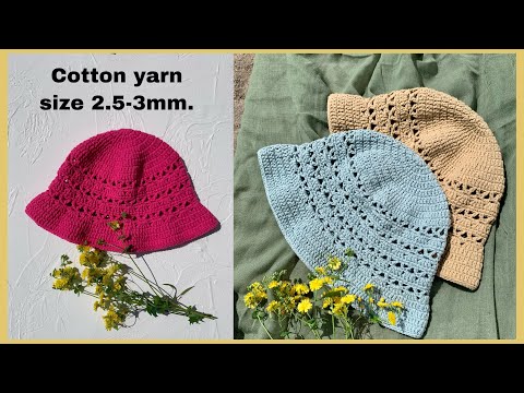 How to crochet bucket hat|crochet summer hat |Easy crochet bucket hat|crochet hat for beginner