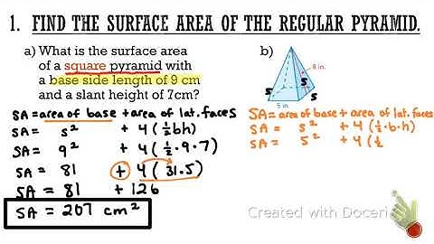 10.3 Surface Area of Pyramids