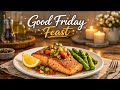 	“Pan-Fried Salmon Delight with Garden Vegetables, Asparagus & Lemon – Happy Good Friday”
