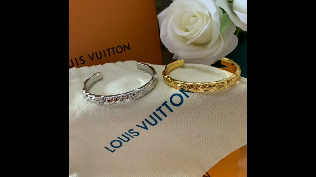 Louis Vuitton Monogram Carved Cuff