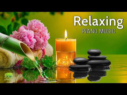 Peaceful Piano & Bamboo Water Fountain 🌿 Deep Sleep Meditation Music for Mind and Body