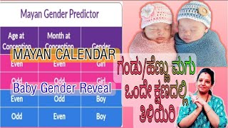 BABY GENDER PREDICTION BY MAYAN CALENDAR METHOD| NO ULTRASCAN NO URINE TEST