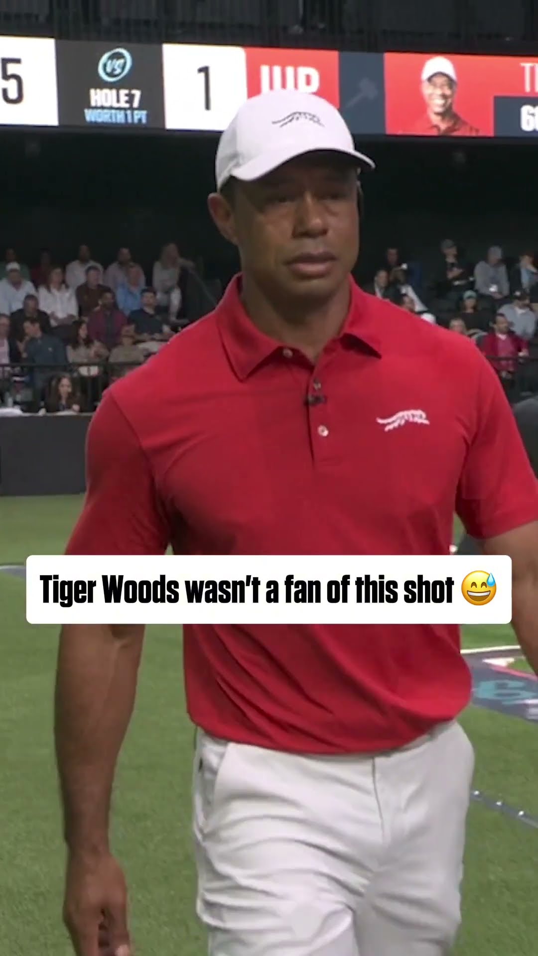 Tiger Woods' reaction ?