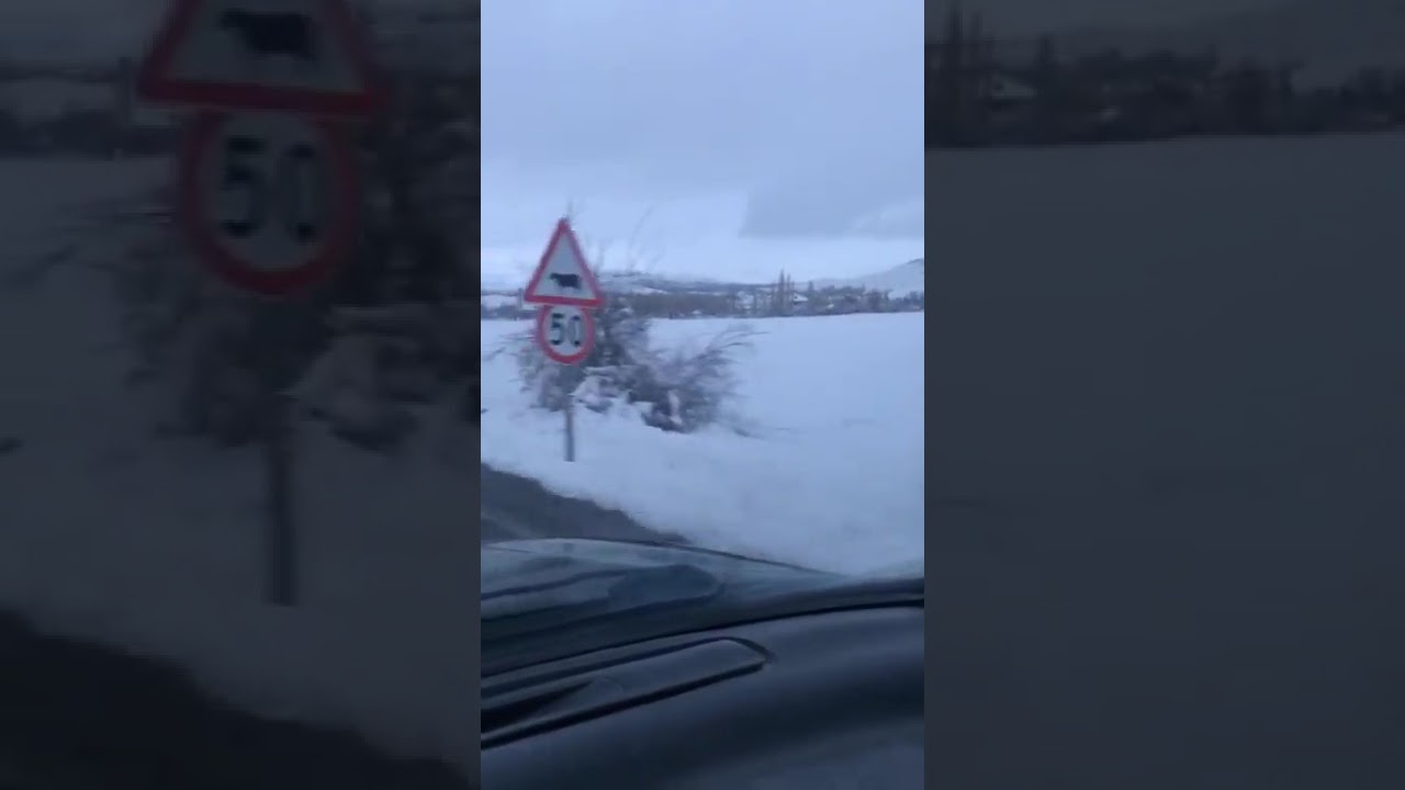 İvriz - Ereğli yolundan karlı kış görüntüleri