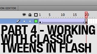 Working with Classic Tweens in Flash - Part 4 - Adding a Keyframe in Between Two Existing Keyframes