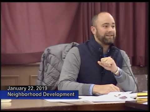 weekly meetings agenda Neighborhood Development Committee January 22, 2019