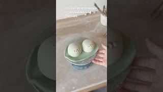I made a peas in a pod salt and pepper shaker set #art #pottery #shorts