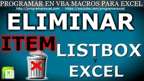 346 ❤️Como ELIMINAR dato SELECCIONADO del 🔥 LISTBOX y libro EXCEL con doble CLICK