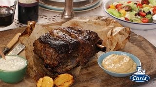 Classic Greek slow roast lamb