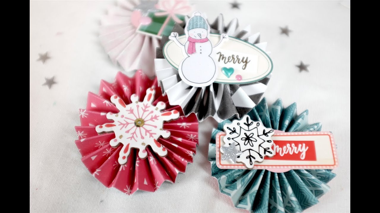 DIY Christmas Rosettes /// Crate Paper Falala + Snow & Cocoa /// Crate Paper Thursday