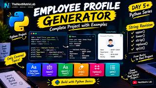 Python Employee Profile Generator 🐍 | Beginner Project + String Methods | Python Basics #python