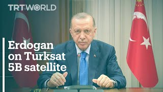 Turkiyes President Erodgan Speaks On Turksat 5B Satellites Launch Into Space