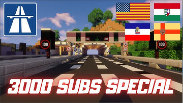 3K SPECIAL VIDEO | Minecraft Highway Trip - Driving in RTS Server from Petersvield (USS) to Dera !