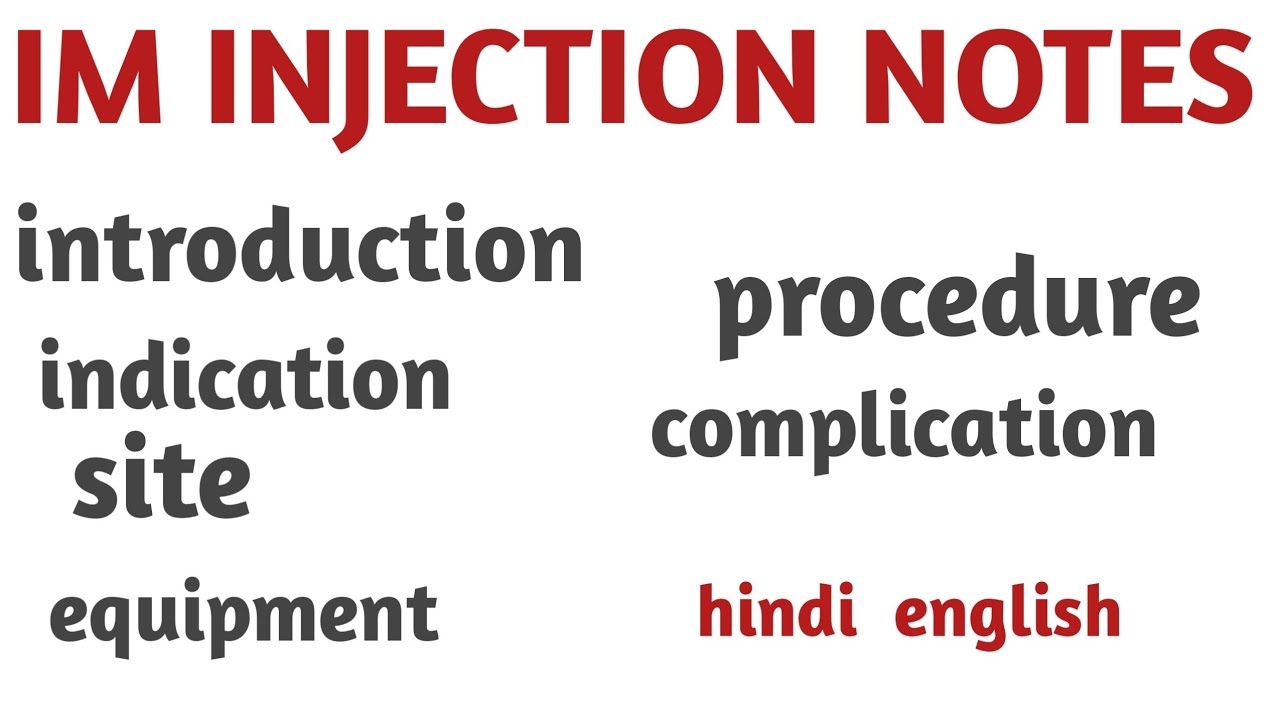 im injection notes in hindi. paramedical notes. - YouTube