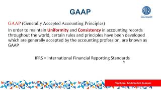 Lecture 9: GAAP (Generally Accepted Accounting Principles)