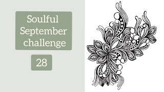 Soulful September Zentangle Challenge (28) l Zen Design l Tangled art l Zentangle Tutorial