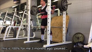 ESF Peaking Wk3 D3 RPE x1 @9: Squats & a PR bench