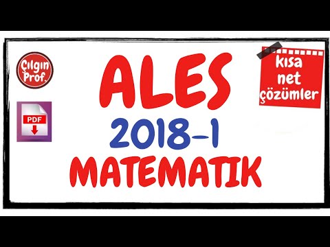 2018 ALES Matematik Soru Çözümleri [+PDF] - 2018 ALES 1 Matematik Çözümleri
