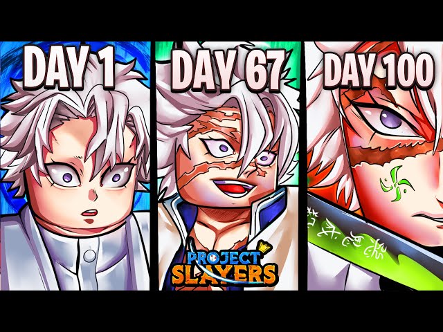 Spending 100 Days as RENGOKU in Project Slayers (Roblox) 