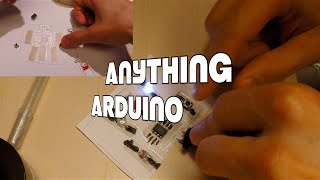 AtTiny Paperduino made with 3M 9703, Circuit Scribe and Electric paint [Anything Arduino] (ep14)