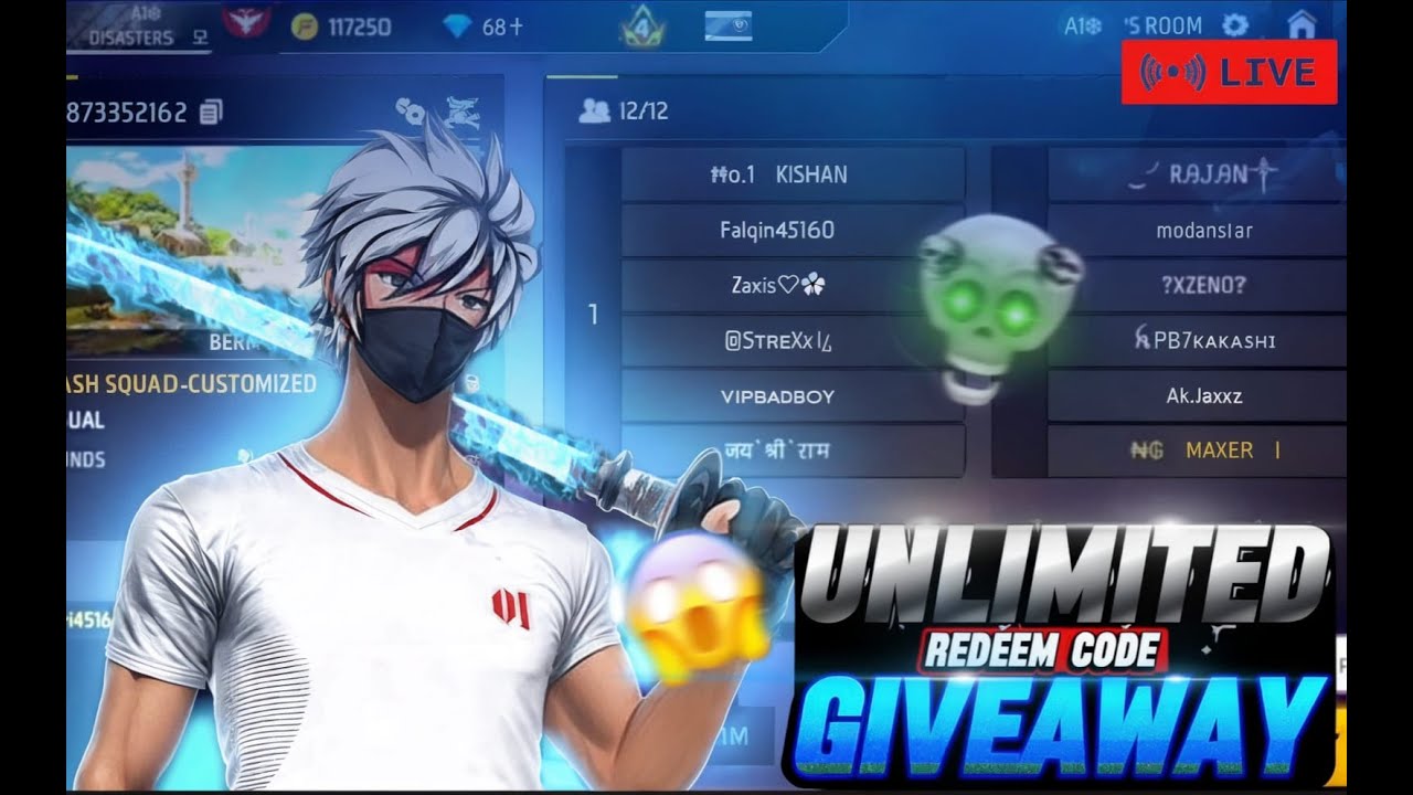 🔴[LIVE]FREE FIRE LIVE CUSTOM ROOM | | FF LIVE GIVEAWAY ? 😉❤️