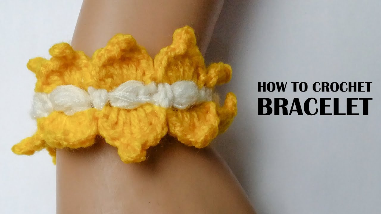 How To Crochet A Bracelet/Hand Band At Home Step By Step Full Tutorial