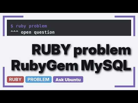 RubyGem MySQL Binding fails