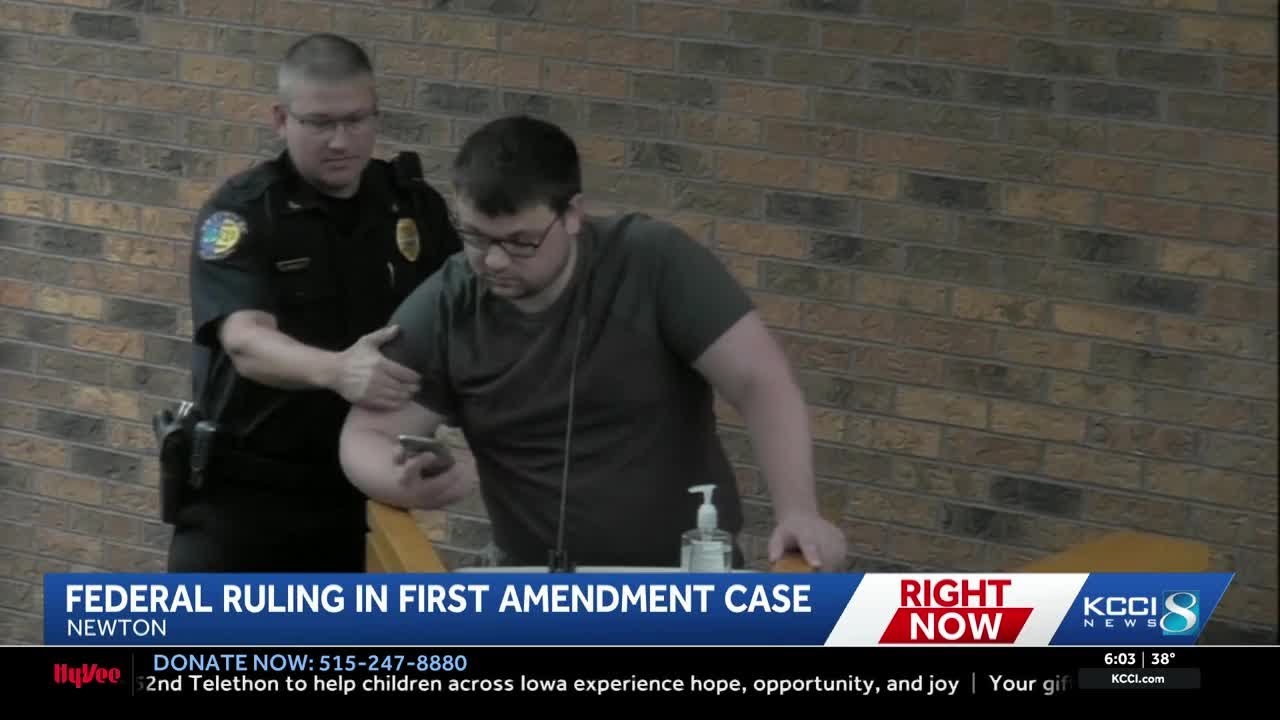 Federal Court judge rules in favor of Newton man arrested at city council meetings