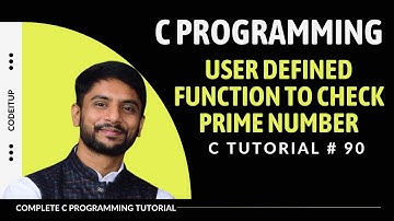 Prime Number Program in C Using Function | In Hindi